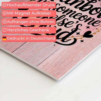 Magnet Poster Spruch Be a Rainbow Geschenkidee