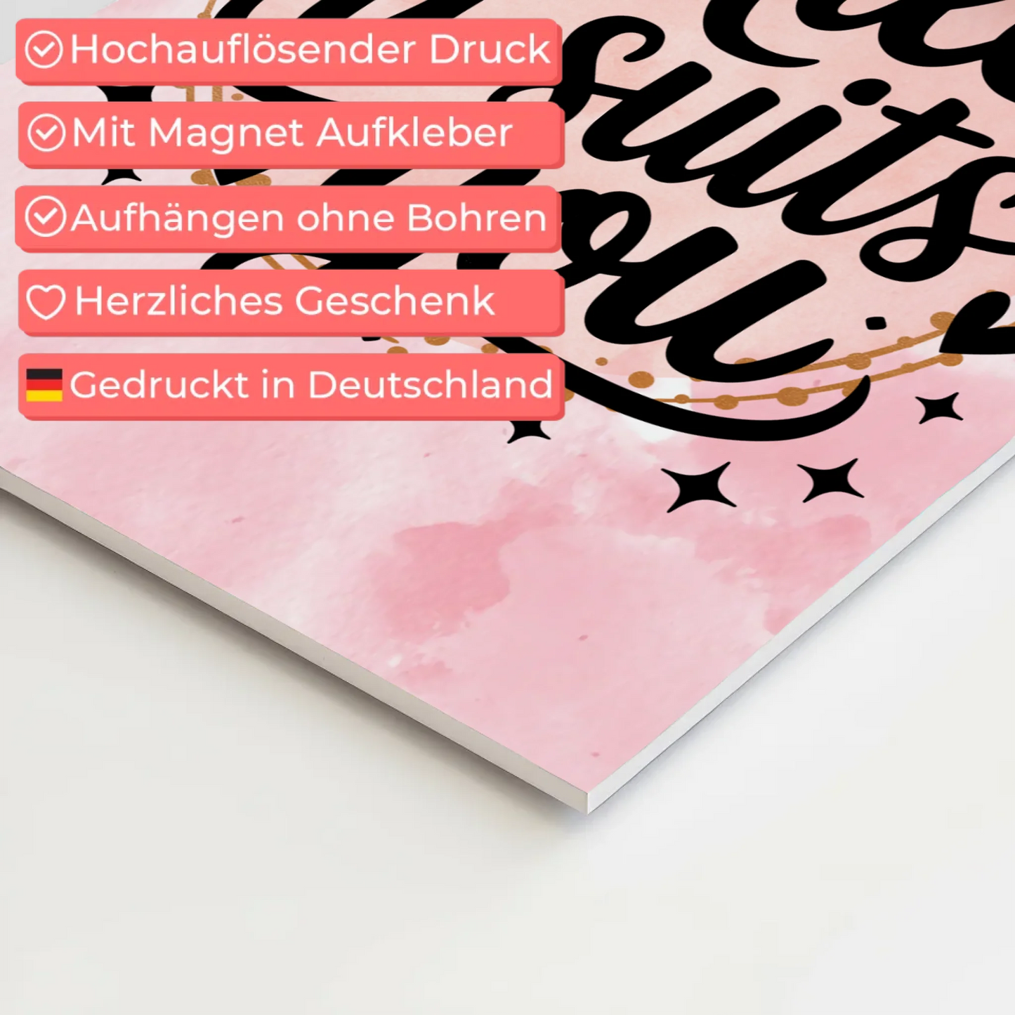 Spruch Fotoboard Magnet Wandbild Smile it suits you