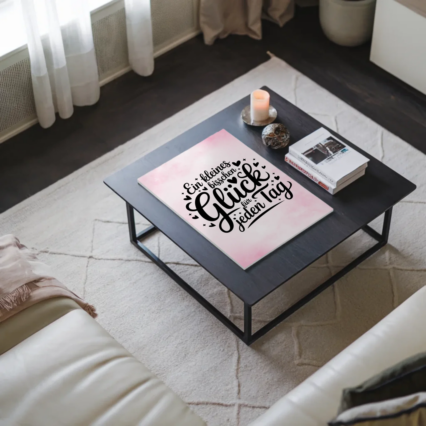 Sprüche Poster Magentisch - Glück für jeden Tag