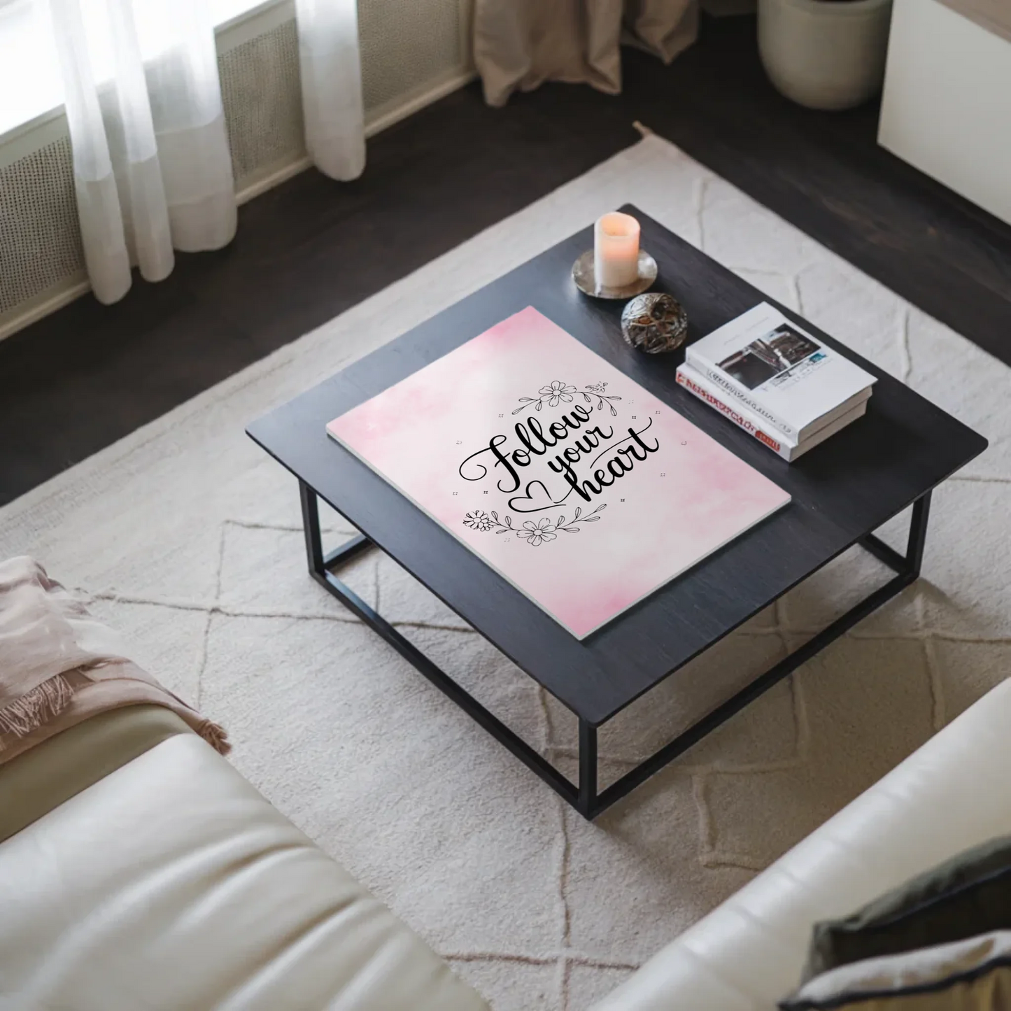 Spruch Fotoboard Magnet Wandbild Follow Your Heart