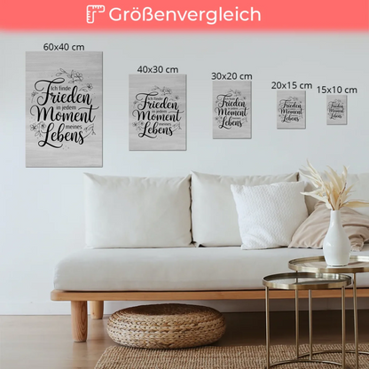 Magnetisches Sprüche Poster Affirmation Frieden im Leben