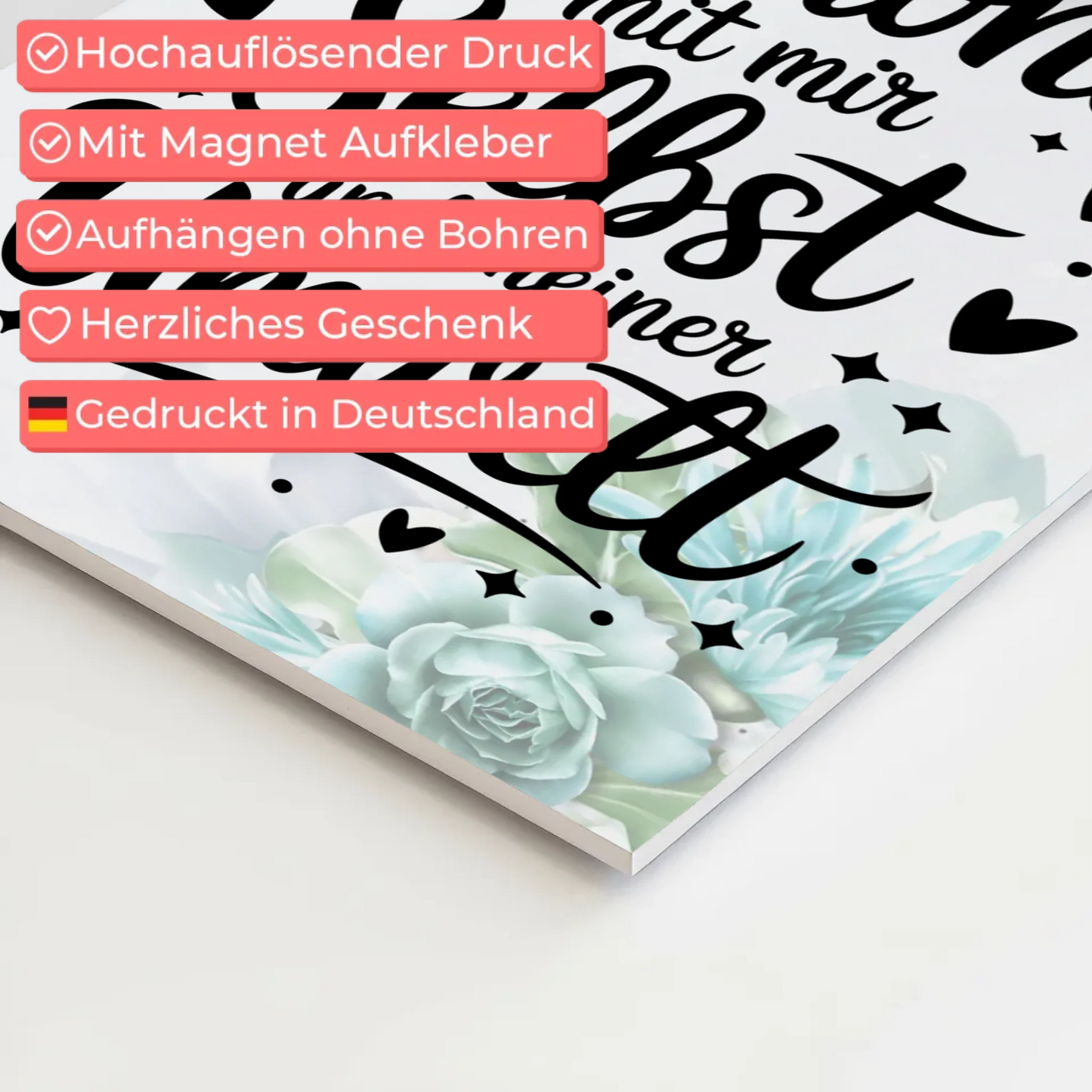Affirmation Magnet Wandbild Ich bin in Harmonie Poster Fotoboard