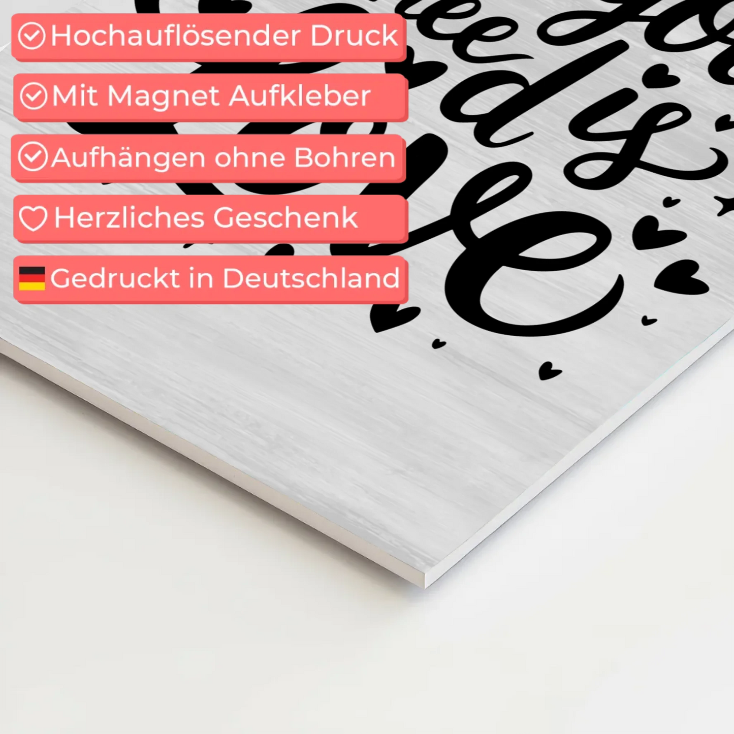 Sprüche Poster Magentisch All You Need Is Love Geschenk