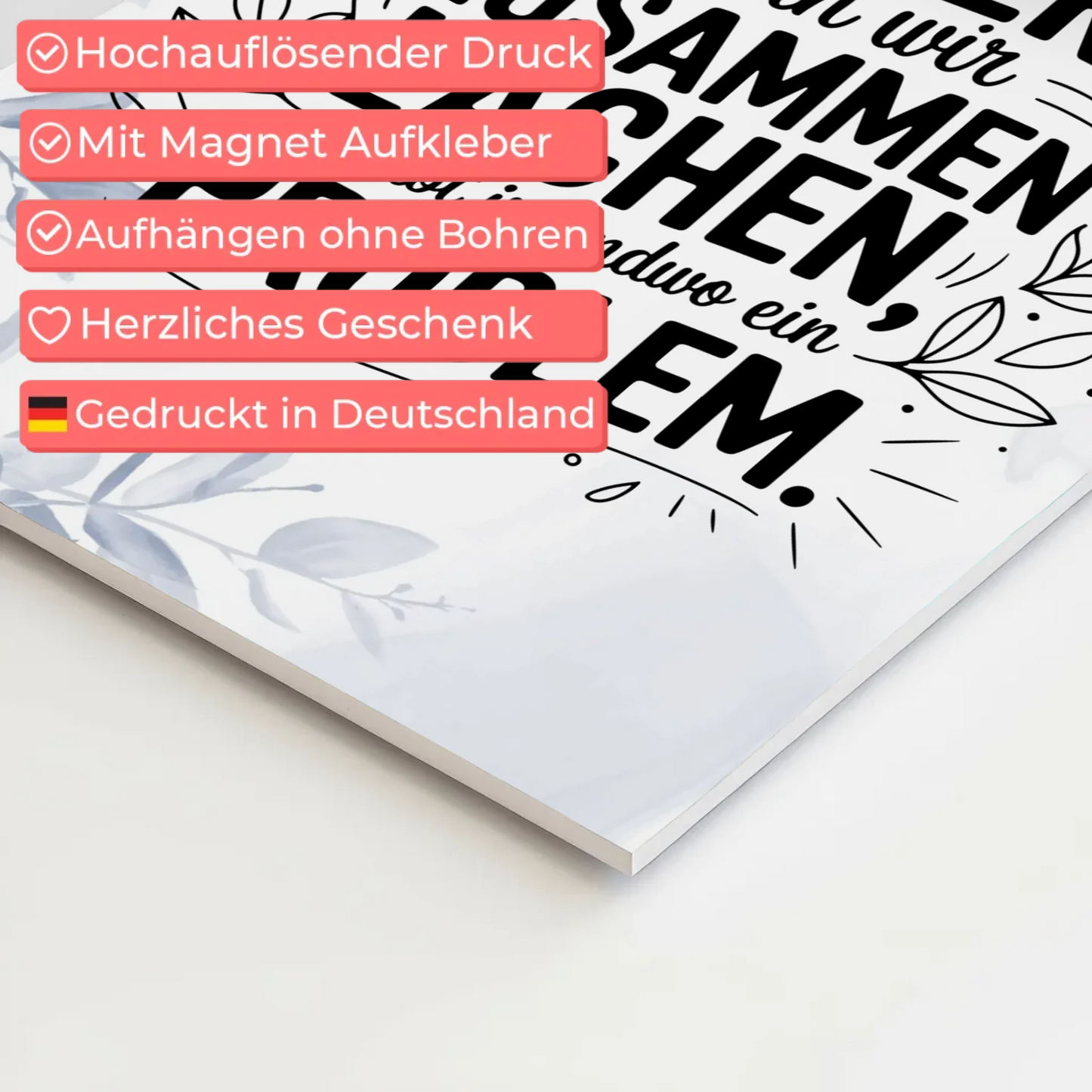 Magnet Poster mit Spruch Immer wenn wir zusammen lachen