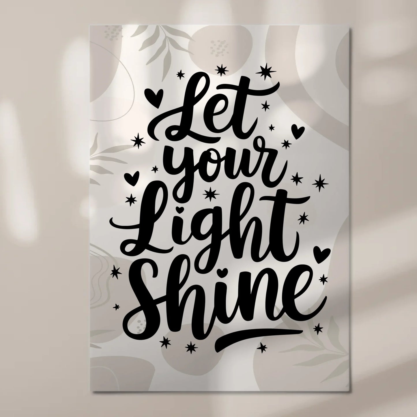 Magnet Poster Spruch Let Your Light Shine Geschenk