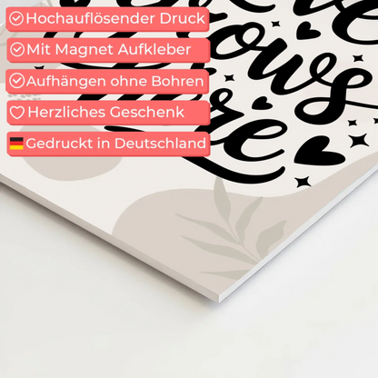 Magnet Poster mit Spruch Love grows here Geschenk