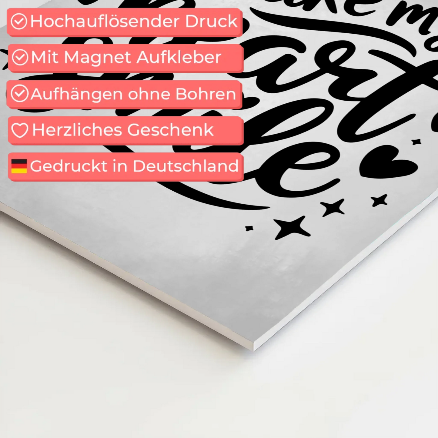 Spruch Fotoboard Magnet Wandbild You Make My Heart Smile