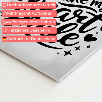 Spruch Fotoboard Magnet Wandbild You Make My Heart Smile