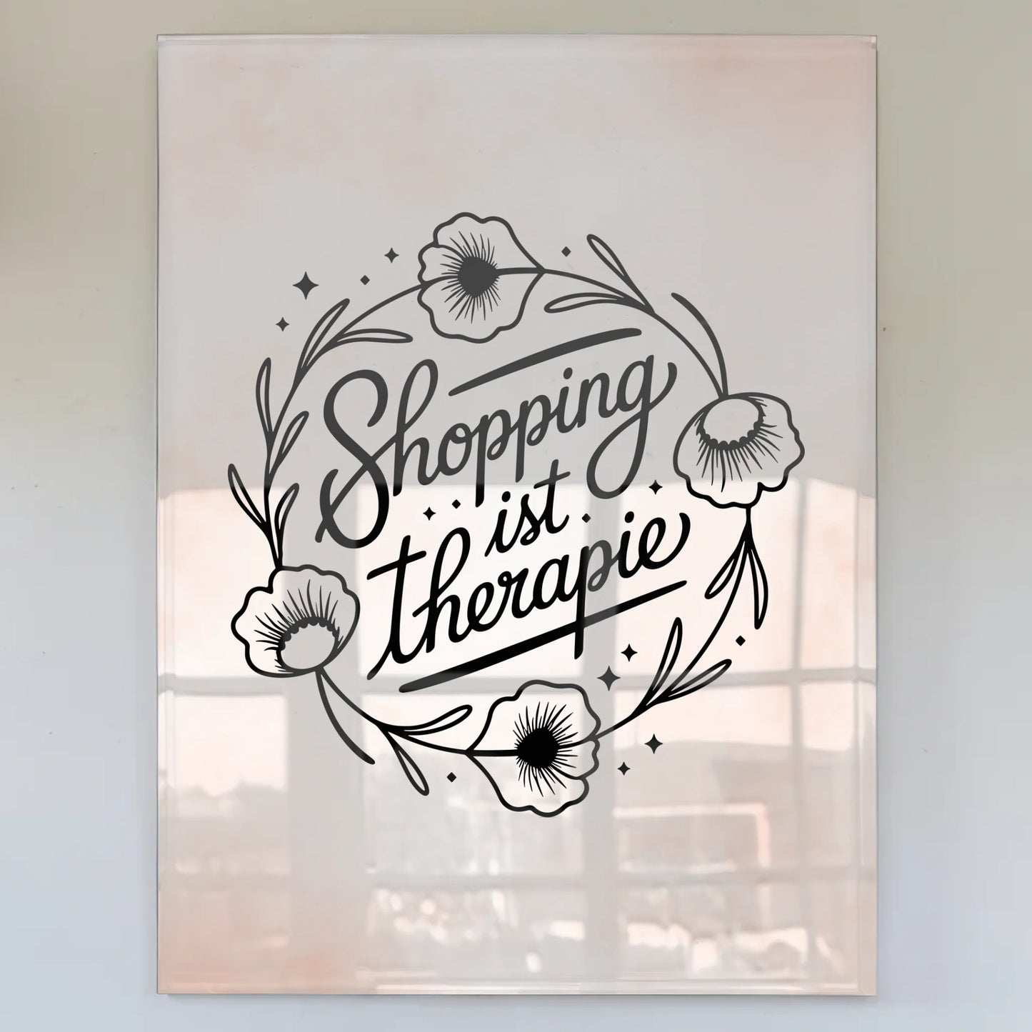 Bild Aus Acrylglas Shopping ist Therapie Geschenkideen