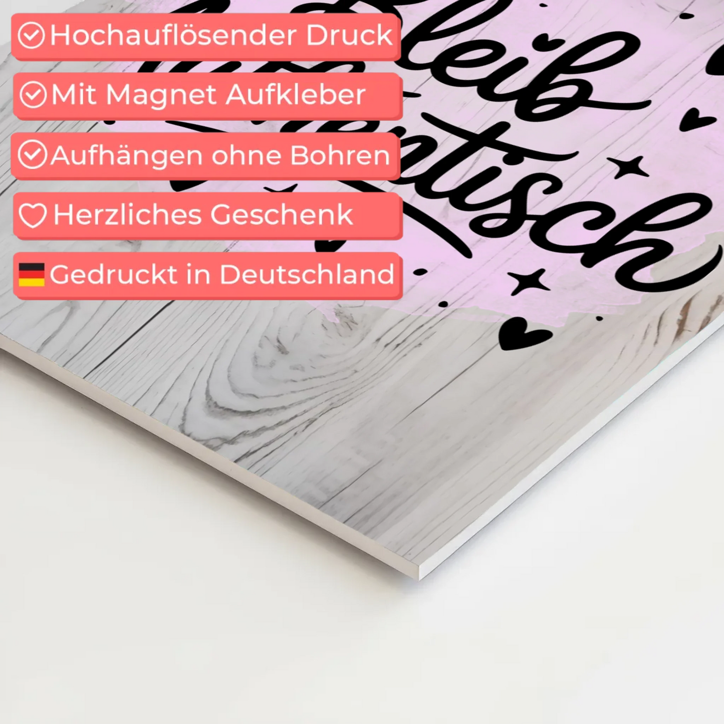 Magnet Poster Spruch Bleib authentisch personalisiert