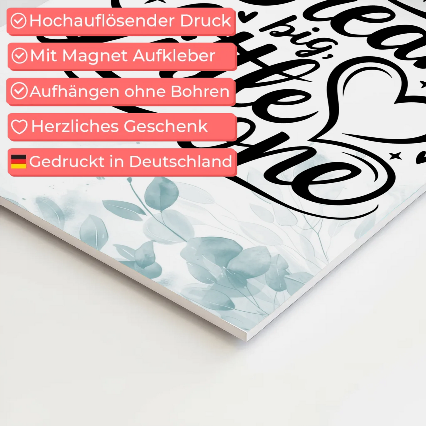 Magnet Poster mit Spruch Dream Big Little One Geschenk