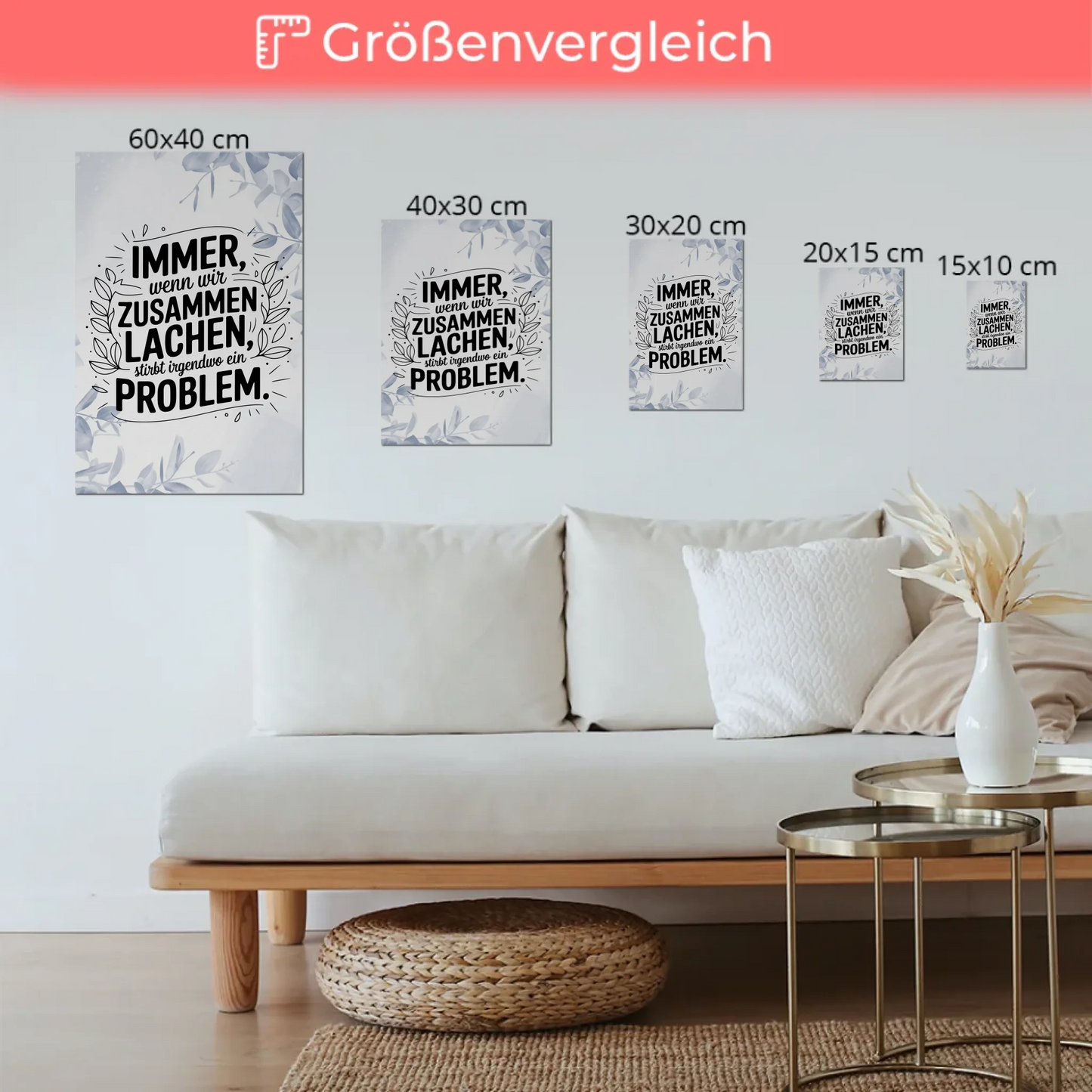 Magnet Poster mit Spruch Immer wenn wir zusammen lachen
