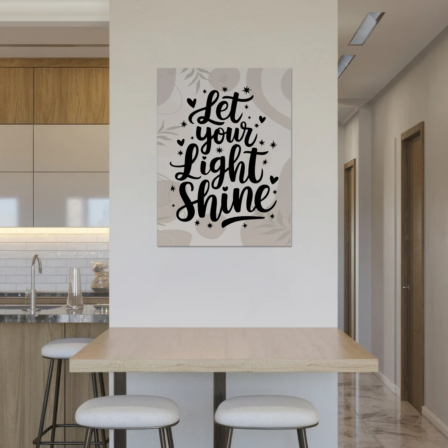 Magnet Poster Spruch Let Your Light Shine Geschenk