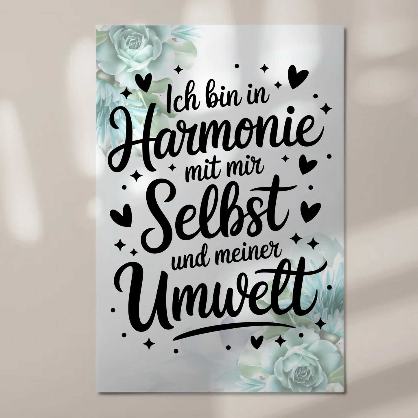 Affirmation Magnet Wandbild Ich bin in Harmonie Poster Fotoboard