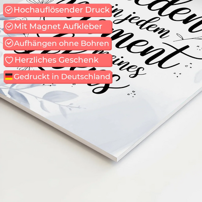 Magnet Poster mit Spruch Affirmation Positiv Frieden Leben