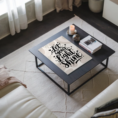 Magnet Poster Spruch Let Your Light Shine Geschenk