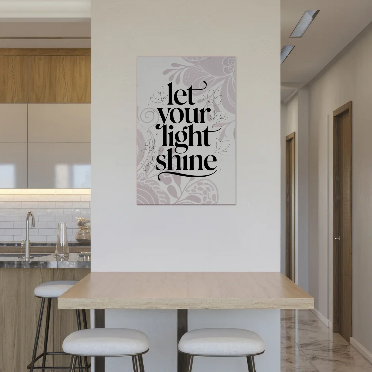 Spruch Fotoboard Magnet Wandbild Let Your Light Shine