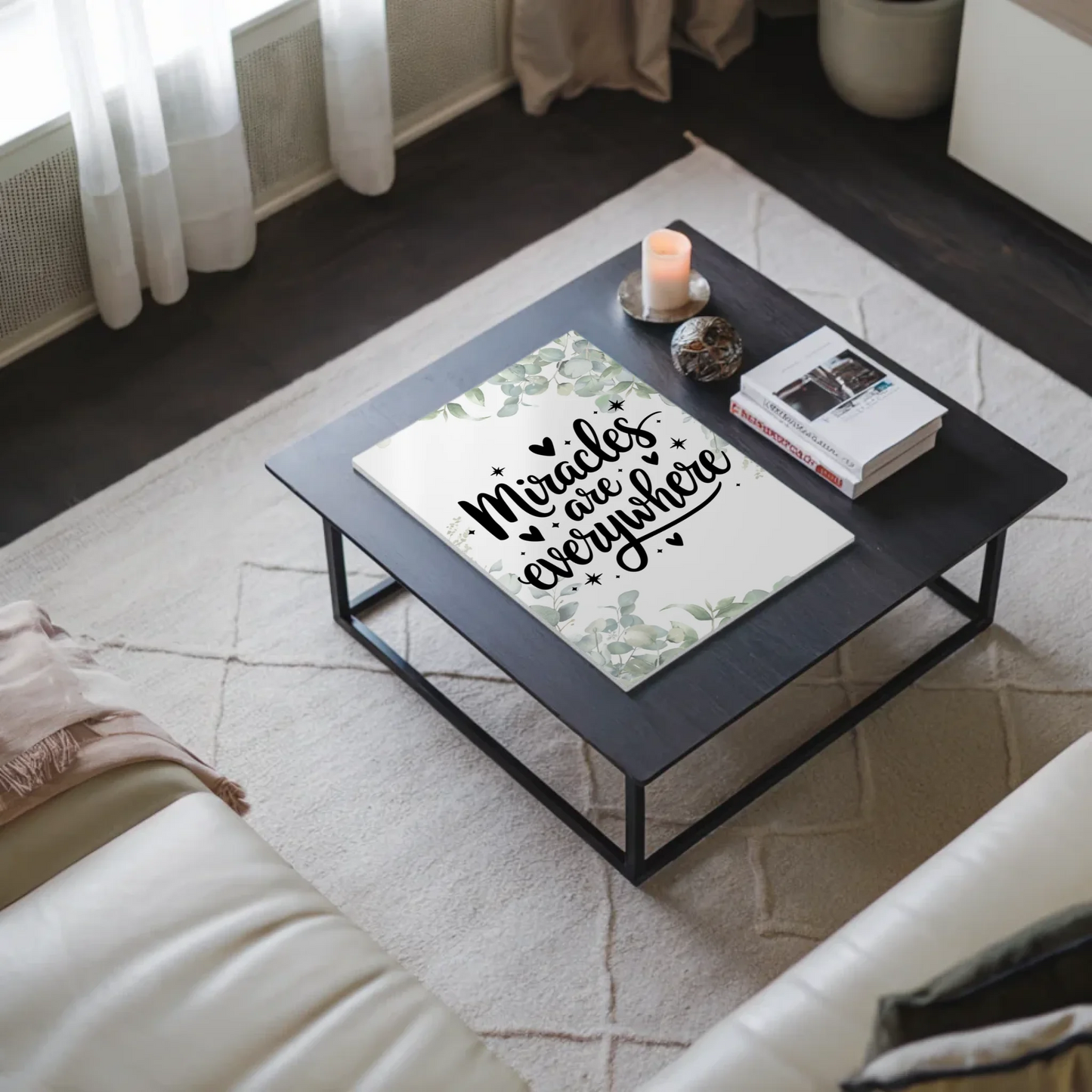 Magnet Poster mit Spruch Miracles are everywhere