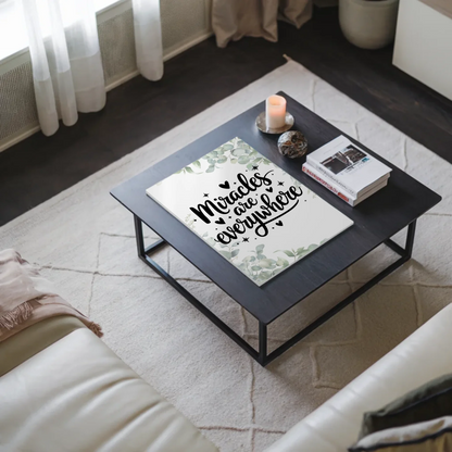 Magnet Poster mit Spruch Miracles are everywhere