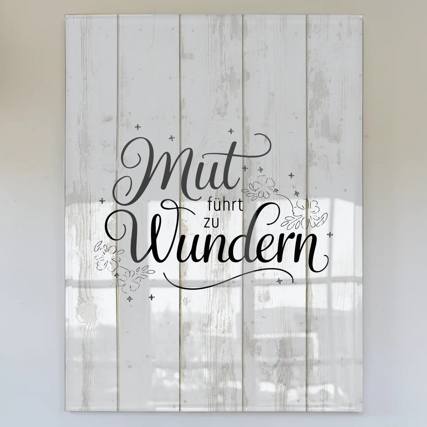 Acrylglas Mit Foto Mut Führt Zu Wundern Geschenk