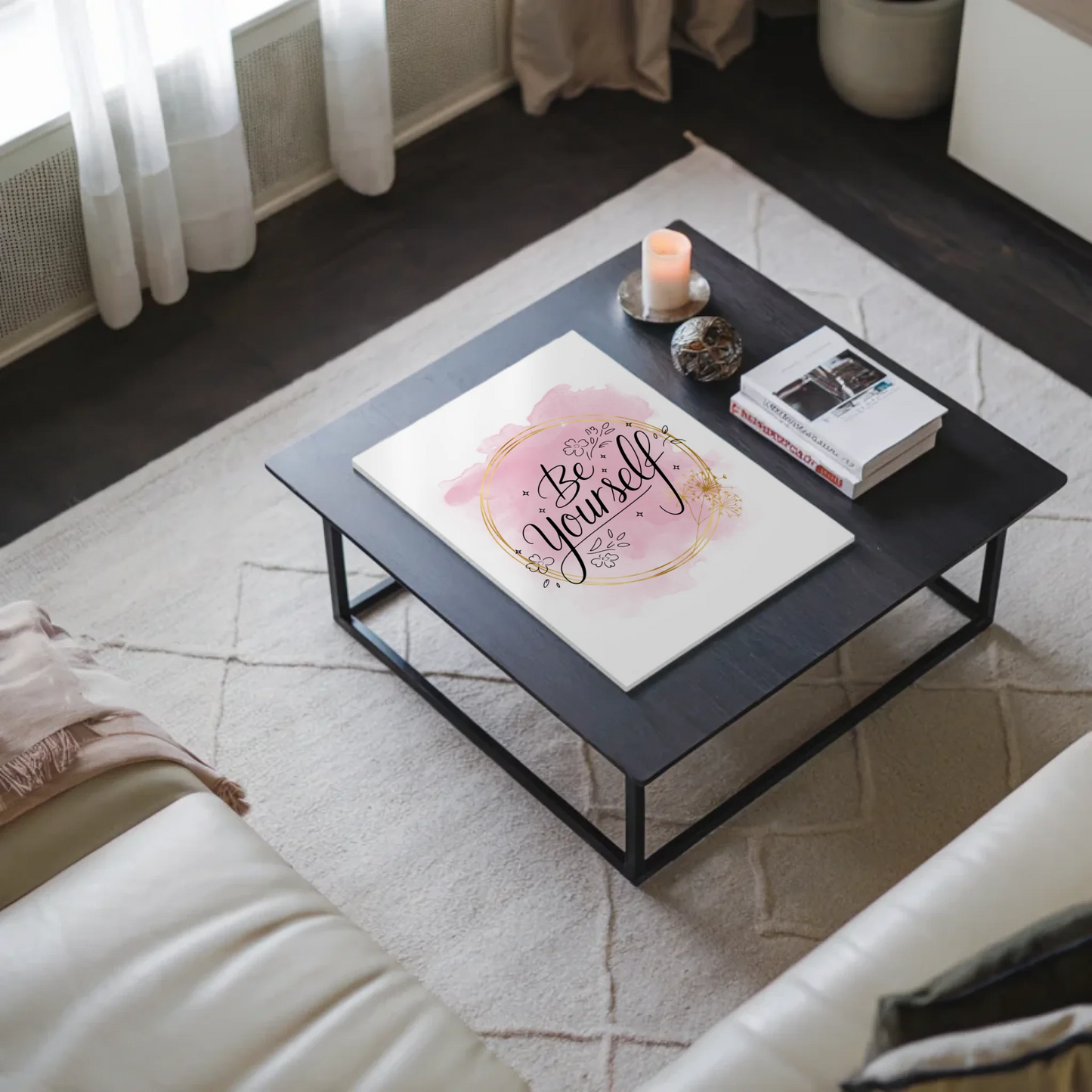 Spruch Fotoboard Magnet Wandbild Be Yourself Geschenk