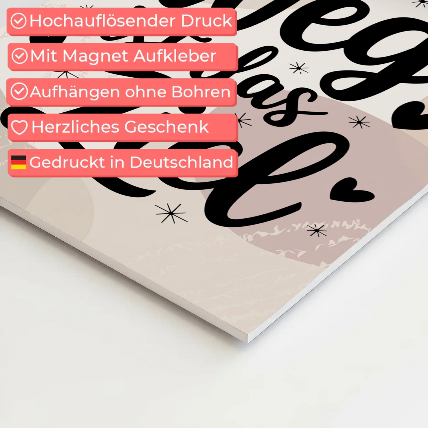 Sprüche Poster Magentisch Der Weg ist das Ziel Geschenk