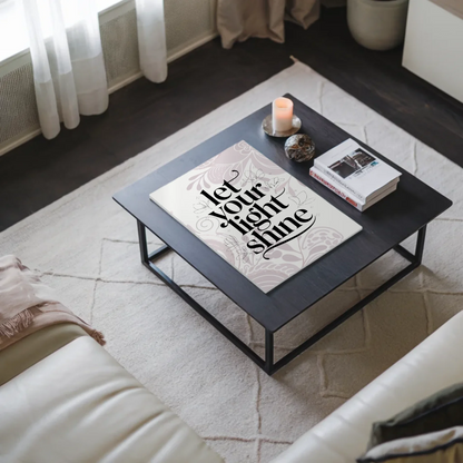 Spruch Fotoboard Magnet Wandbild Let Your Light Shine