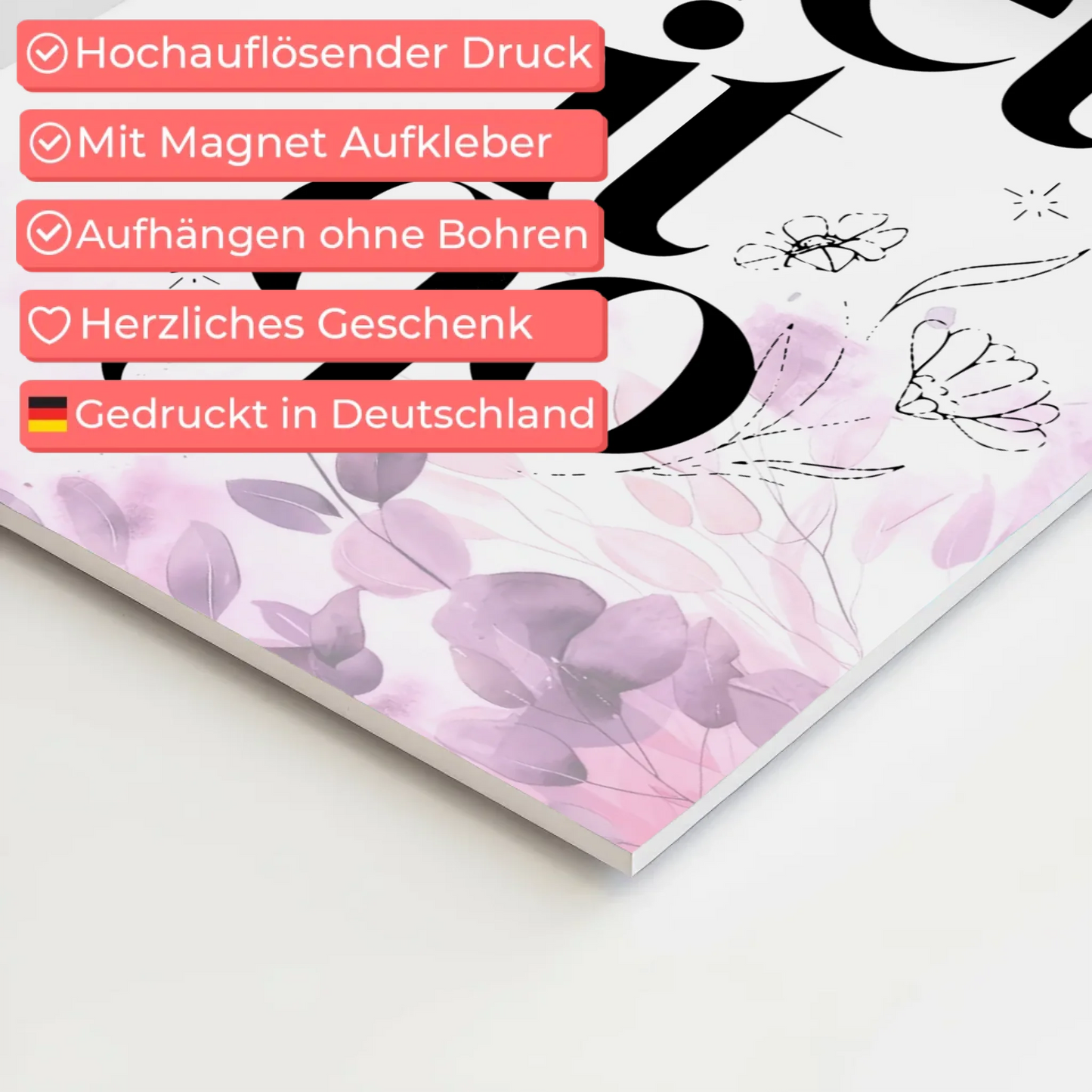 Magnet Poster mit Spruch Let it go personalisiert