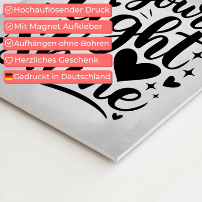 Magnet Poster mit Spruch Let your light shine Geschenk