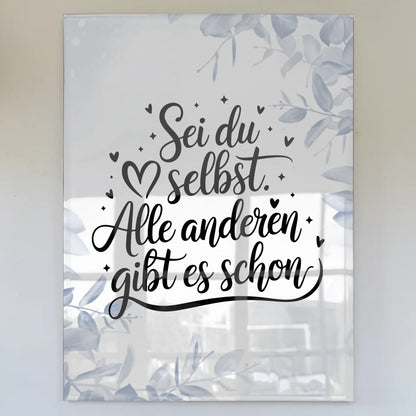 Acrylglas Mit Foto Sei du selbst Geschenkidee Poster