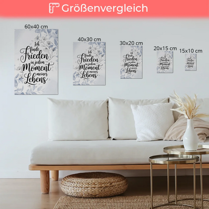 Magnet Poster mit Spruch Affirmation Positiv Frieden Leben