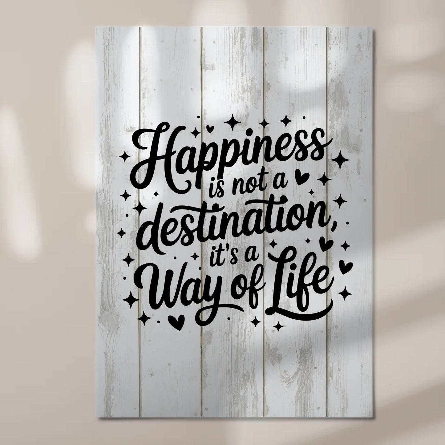 Magnet Poster mit Spruch Happiness is not a destination