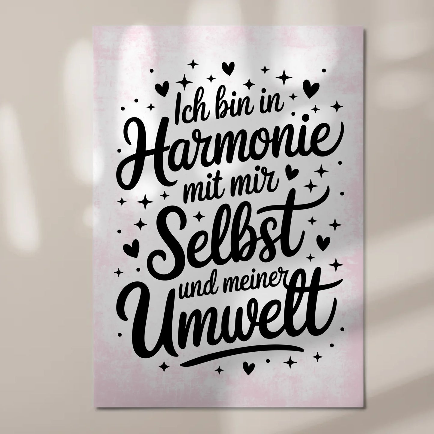 Affirmation Magnet Wandbild Positiv Ich bin in Harmonie