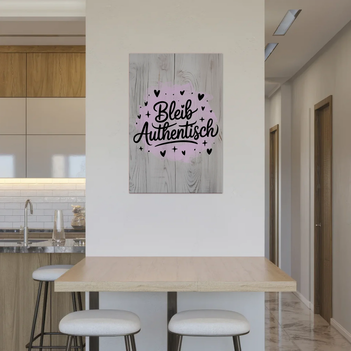 Magnet Poster Spruch Bleib authentisch personalisiert