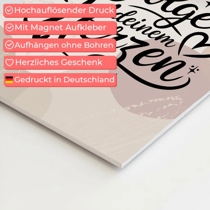 Magnet Poster Spruch Folge deinem Herzen Geschenkidee