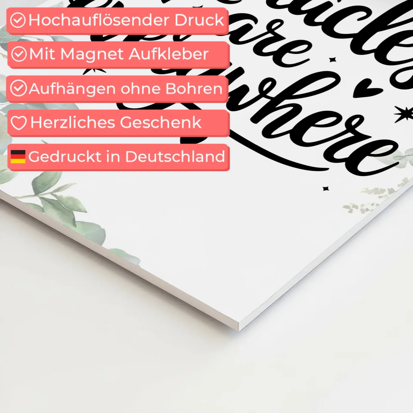 Magnet Poster mit Spruch Miracles are everywhere