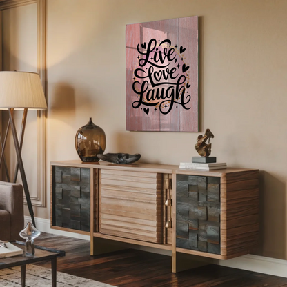 Foto Mit Acrylglas Live Love Laugh Geschenkideen