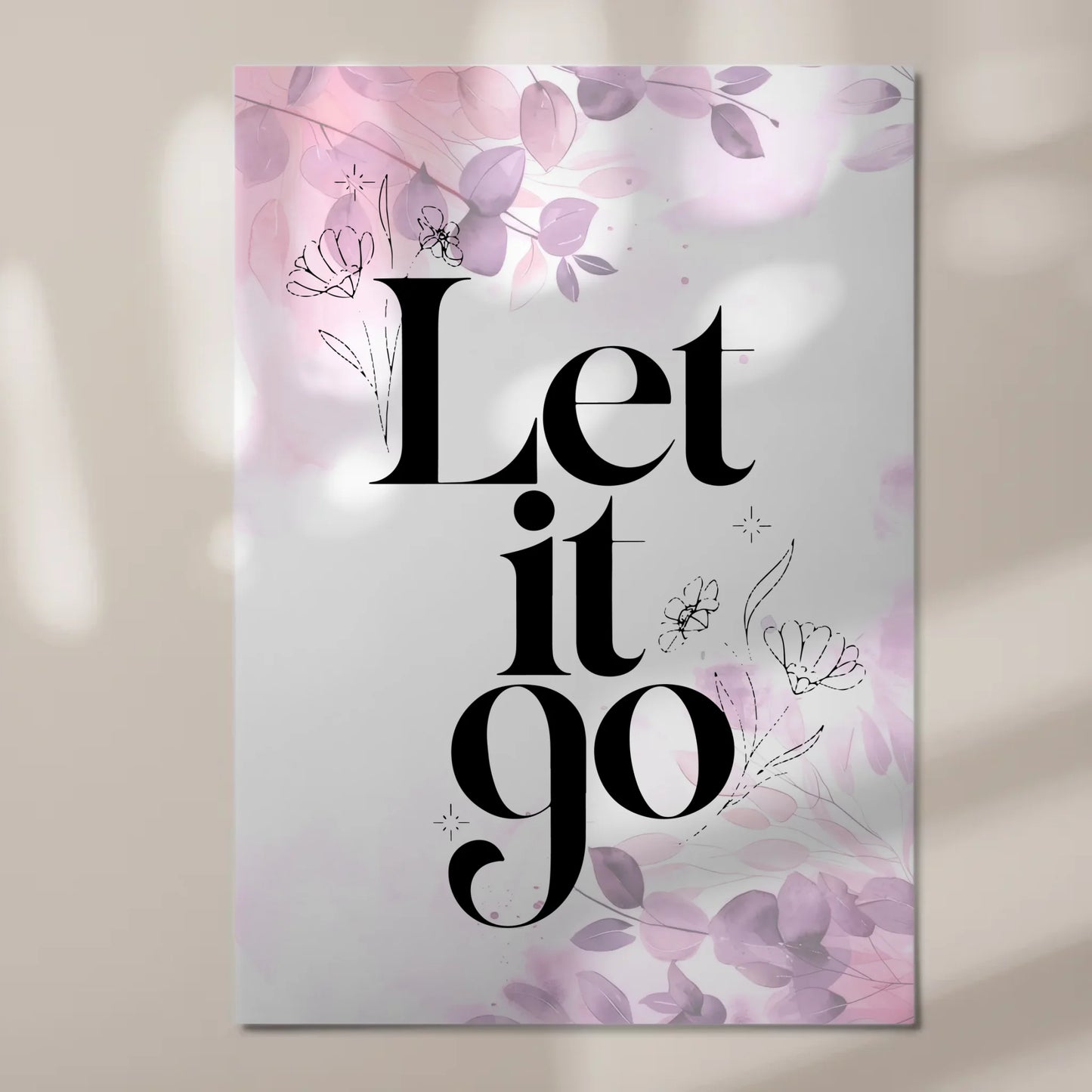Magnet Poster mit Spruch Let it go personalisiert