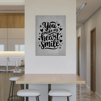 Spruch Fotoboard Magnet Wandbild You Make My Heart Smile