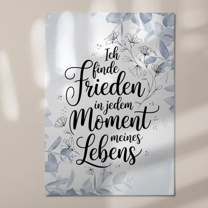 Magnet Poster mit Spruch Affirmation Positiv Frieden Leben