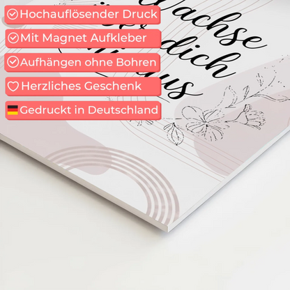 Magnet Poster mit Spruch Wachse über dich hinaus Geschenk