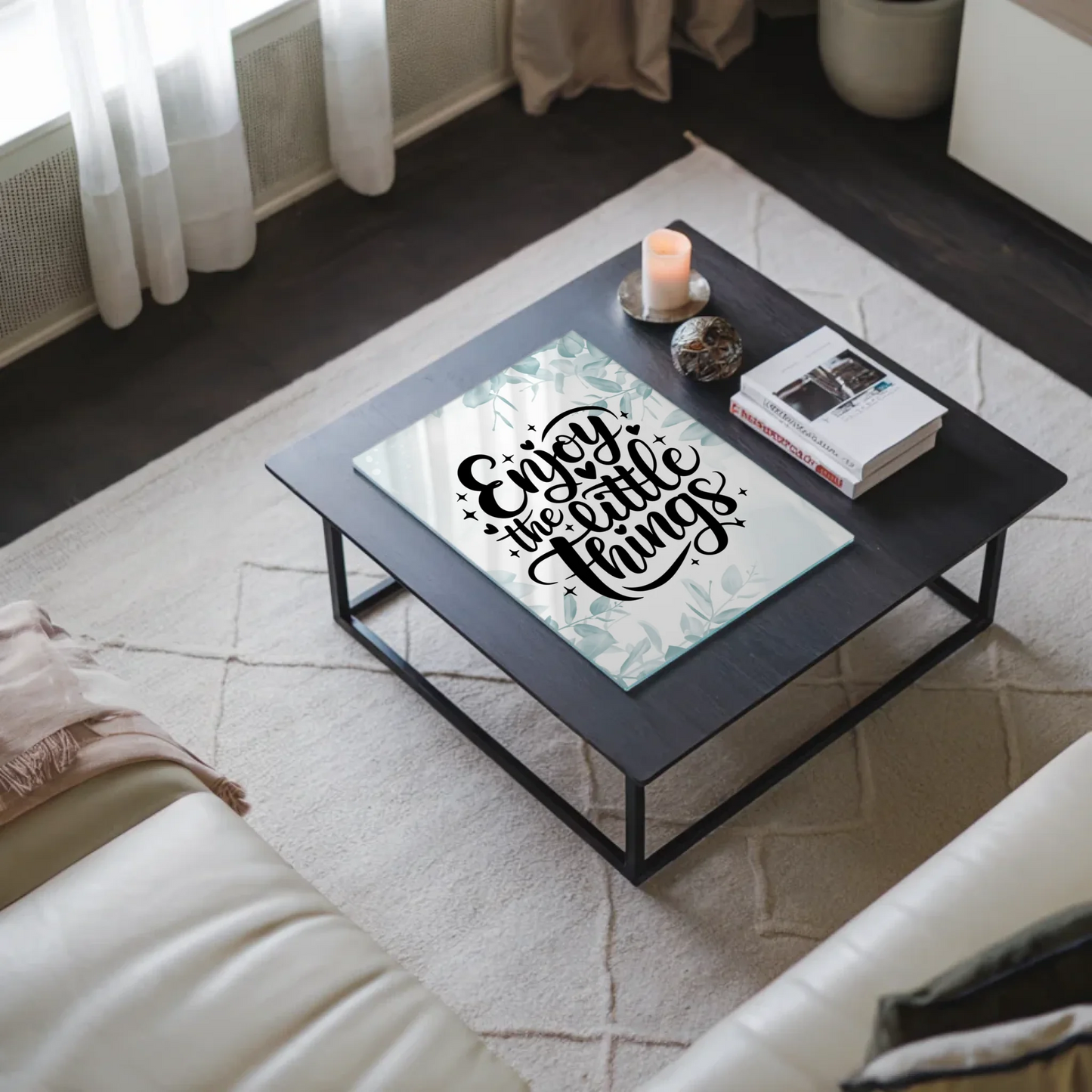 Bild Acrylglas Enjoy the Little Things Geschenkidee Spruch Wandbild