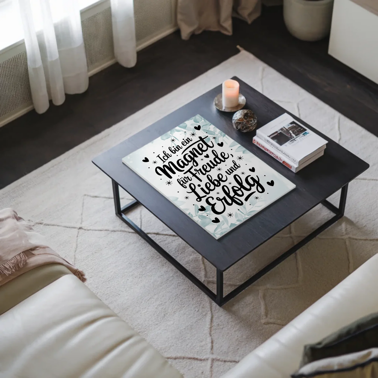 Affirmation Magnet Poster - Positiv: Freude, Liebe, Erfolg