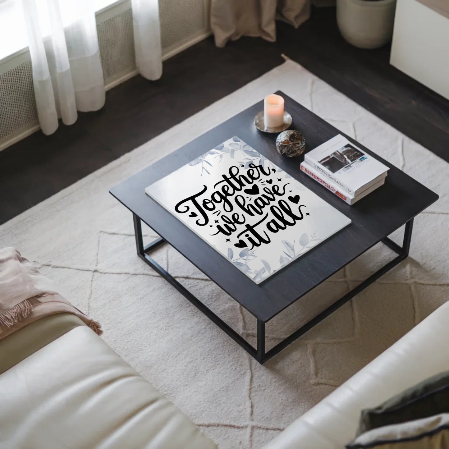 Spruch Fotoboard Magnet Wandbild Together We Have It All