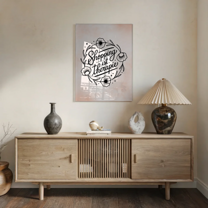 Bild Aus Acrylglas Shopping ist Therapie Geschenkideen
