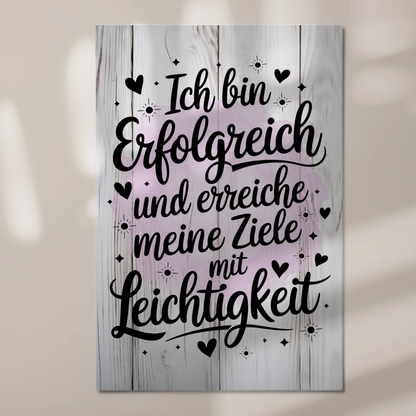 Affirmation Magnet Wandbild: Ich bin erfolgreich, positiv