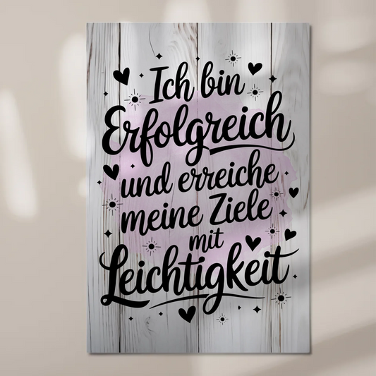 Affirmation Magnet Wandbild: Ich bin erfolgreich, positiv