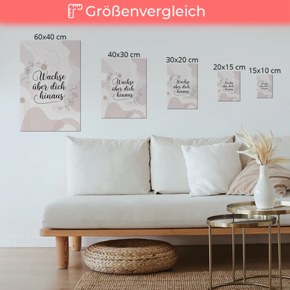 Magnet Poster mit Spruch Wachse über dich hinaus Geschenk