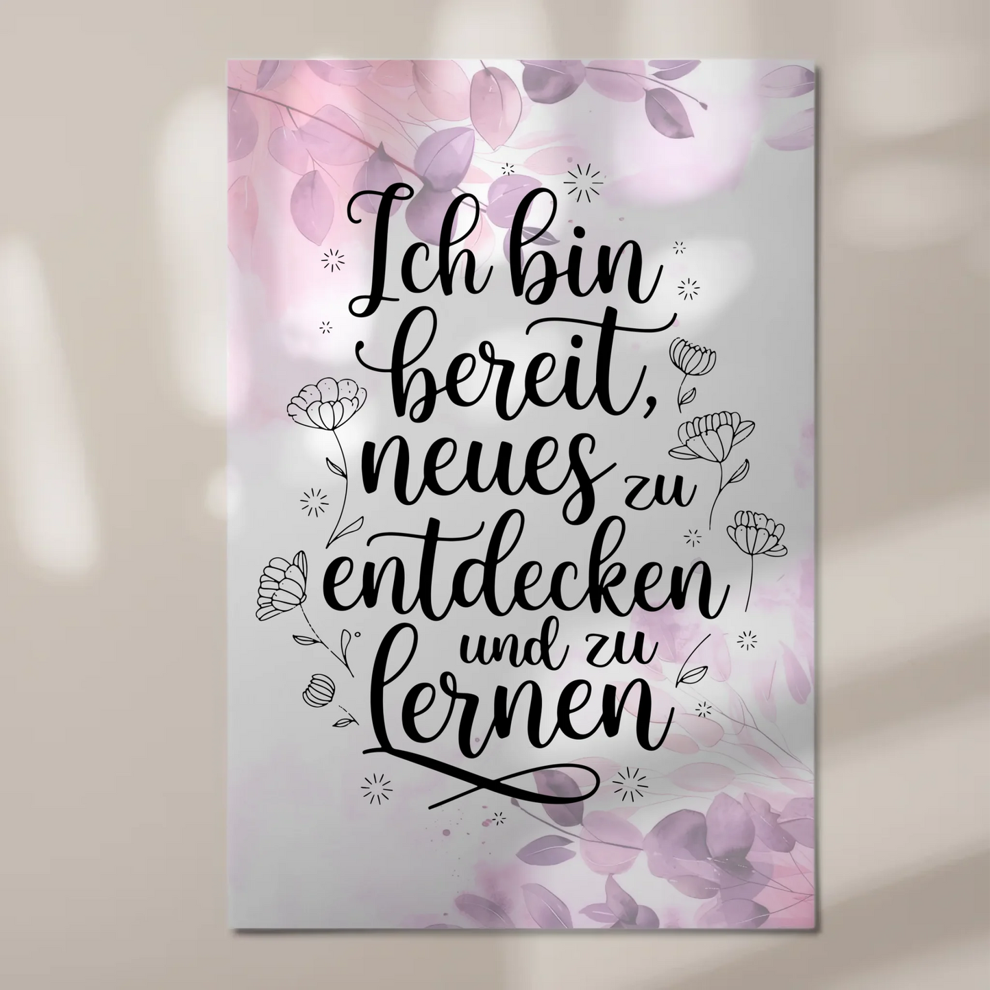 Positives Wandbild Magnet: Spruch Affirmation Ich bin bereit
