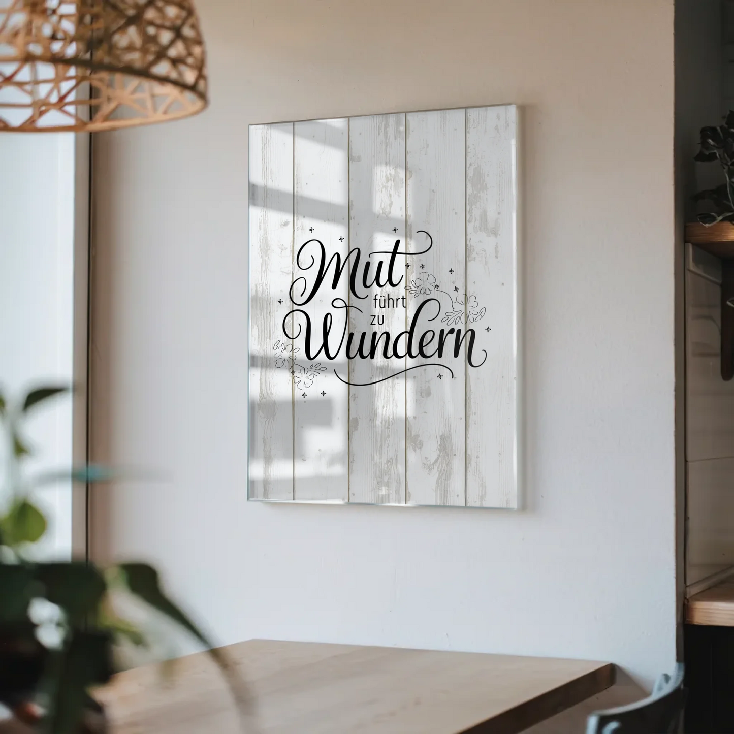 Acrylglas Mit Foto Mut Führt Zu Wundern Geschenk